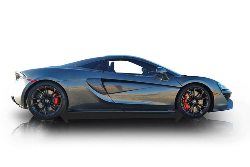 An incredible side shot photo of aMcLaren 570S that you should buy.