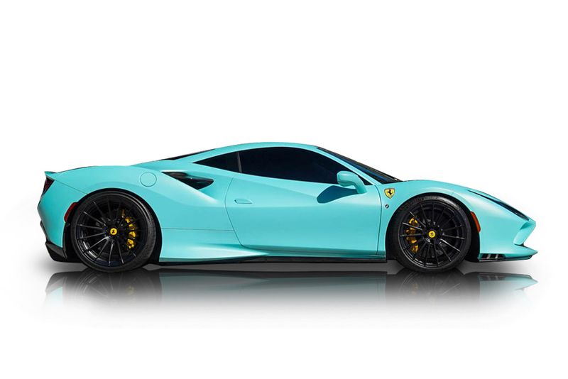 An incredible side shot photo of aFerrari F8 Tributo that you should buy.
