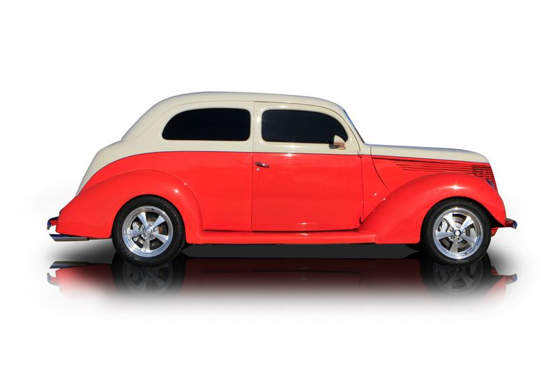 An incredible side shot photo of aFord Tudor that you should buy.