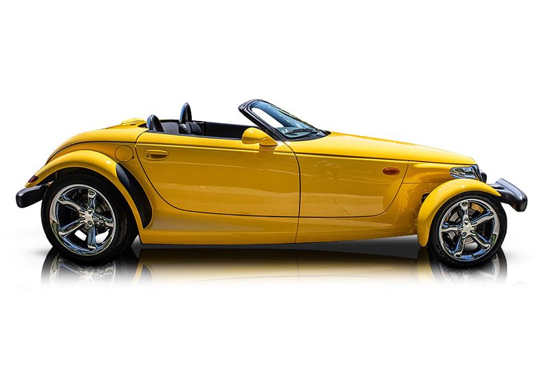 An incredible side shot photo of aPlymouth Prowler that you should buy.