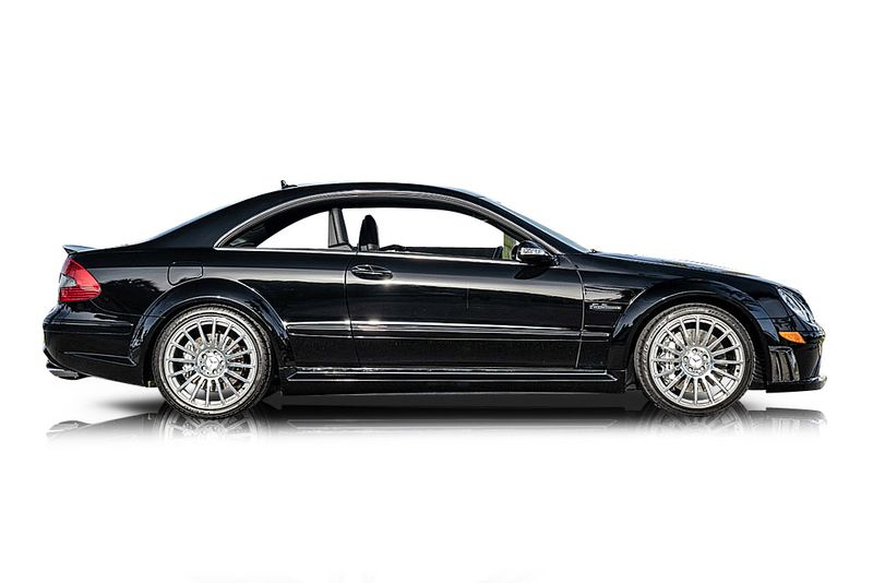 An incredible side shot photo of aMercedes-Benz CLK63 AMG that you should buy.