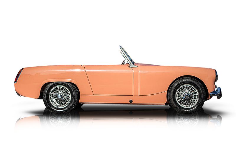 An incredible side shot photo of aAustin Healey Sprite that you should buy.