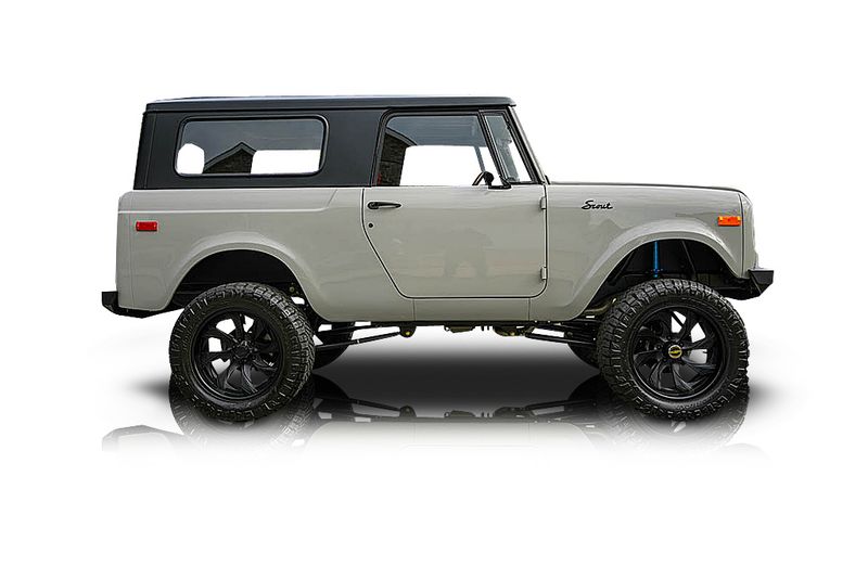 An incredible side shot photo of aInternational Harvester Scout that you should buy.