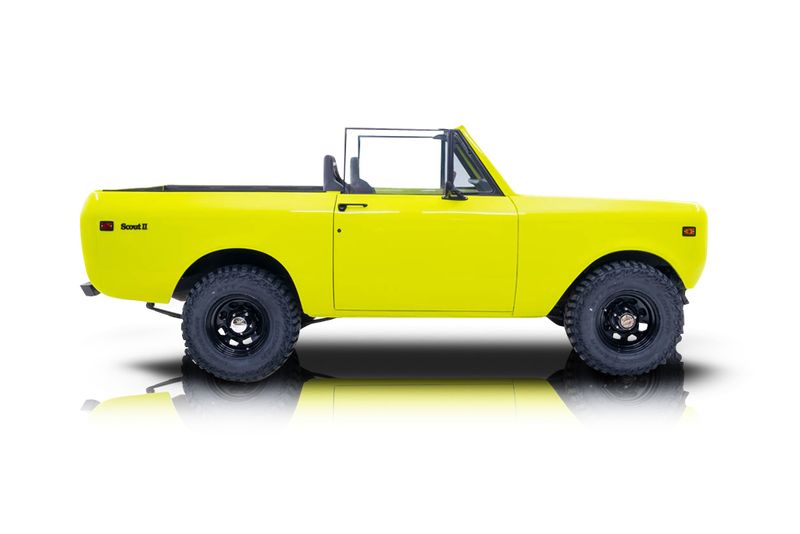 An incredible side shot photo of aInternational Harvester Scout that you should buy.