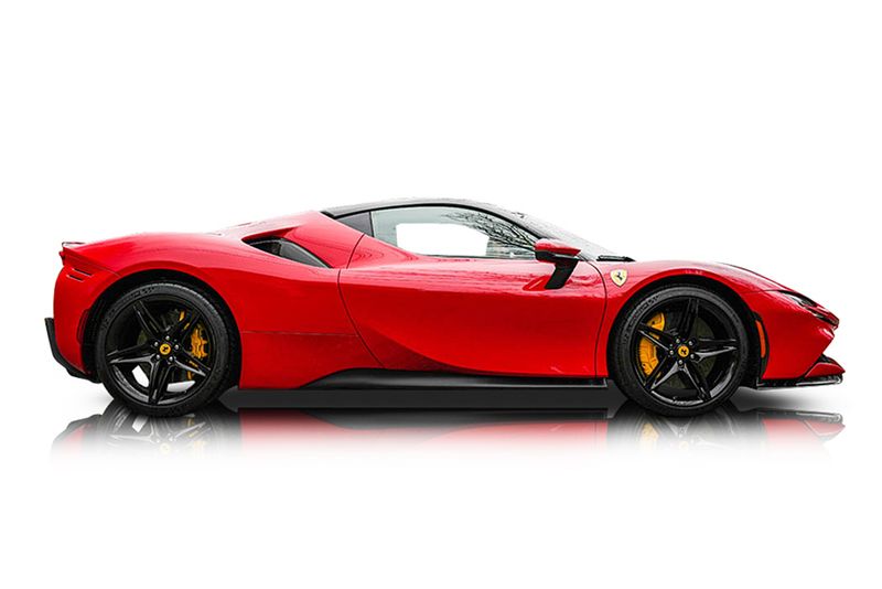 An incredible side shot photo of aFerrari SF90 that you should buy.