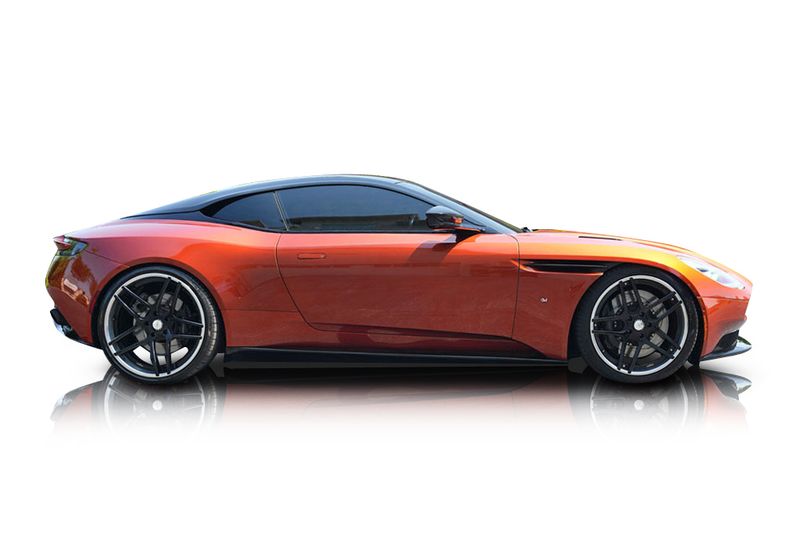 An incredible side shot photo of aAston Martin DB11 that you should buy.