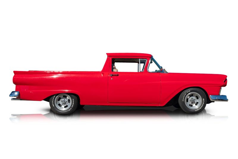 An incredible side shot photo of aFord Ranchero that you should buy.