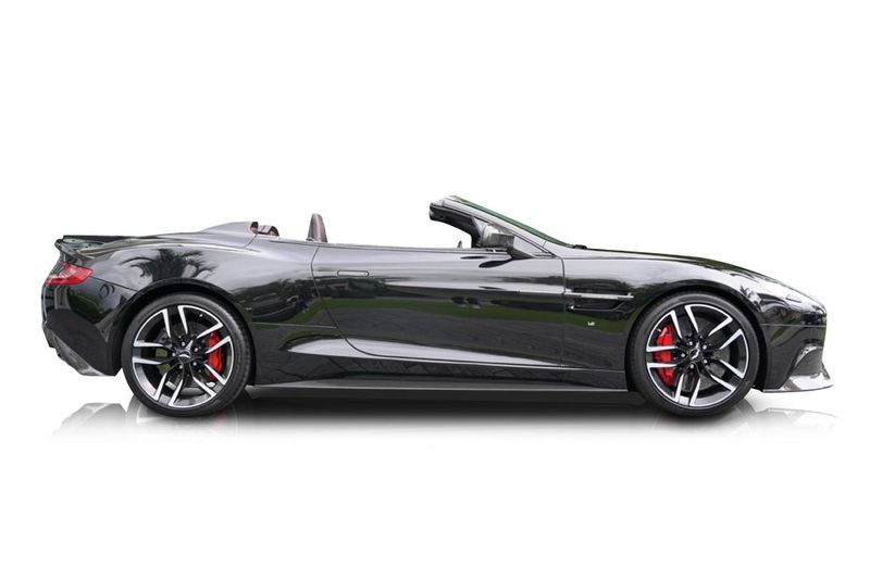 An incredible side shot photo of aAston Martin Vanquish that you should buy.