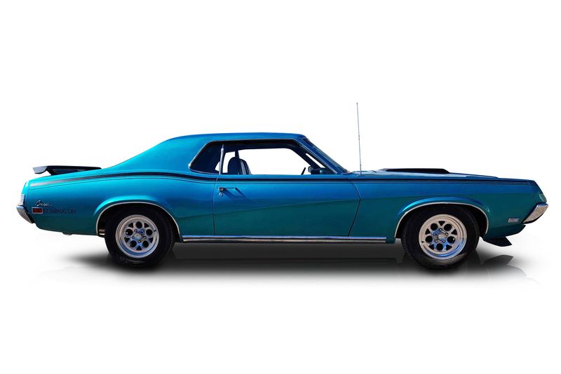 An incredible side shot photo of aMercury Cougar that you should buy.