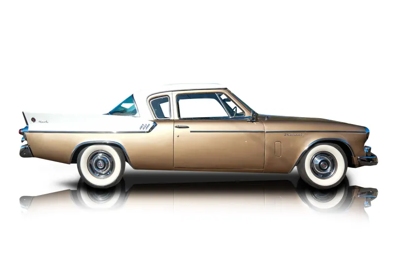 An incredible side shot photo of aStudebaker Silver Hawk that you should buy.