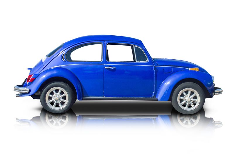 An incredible side shot photo of aVolkswagen Super Beetle that you should buy.