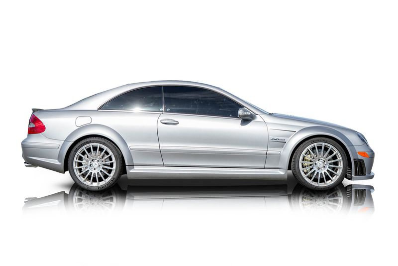 An incredible side shot photo of aMercedes-Benz CLK63 AMG that you should buy.