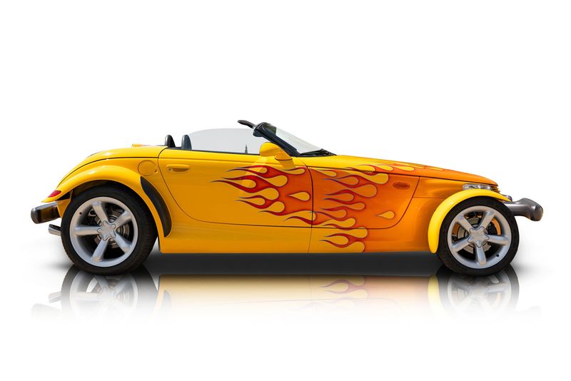 An incredible side shot photo of aPlymouth Prowler that you should buy.
