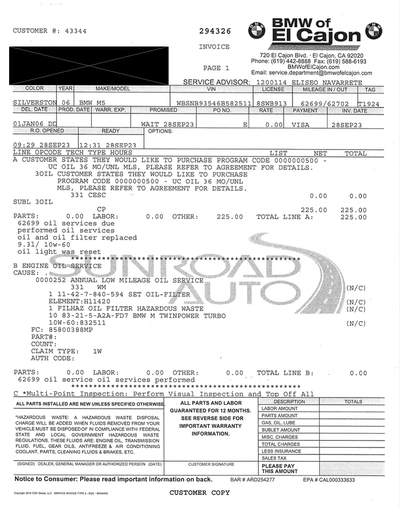 Service record 1 of 7
