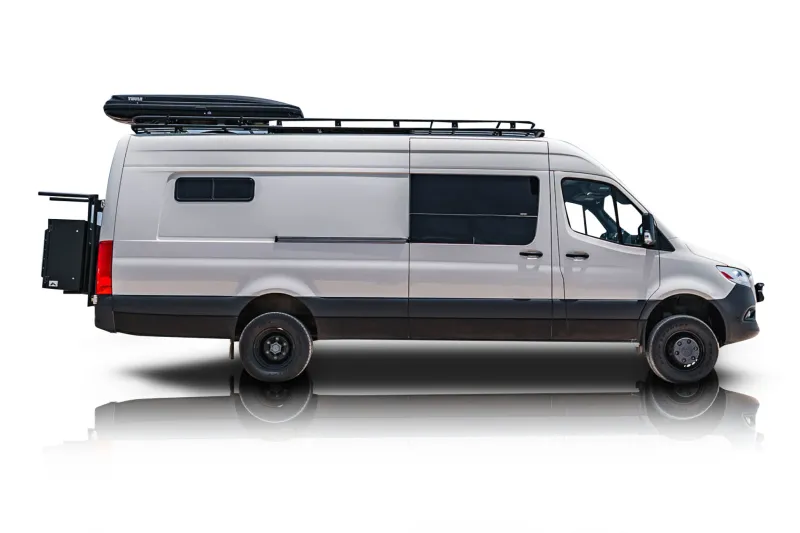 An incredible side shot photo of aMercedes-Benz Sprinter 3500 that you should buy.