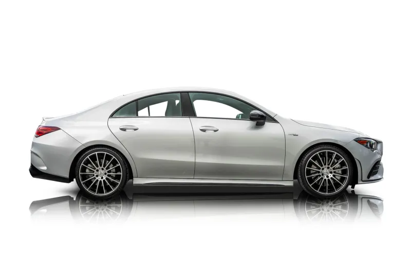 An incredible side shot photo of aMercedes-Benz CLA 35 AMG that you should buy.