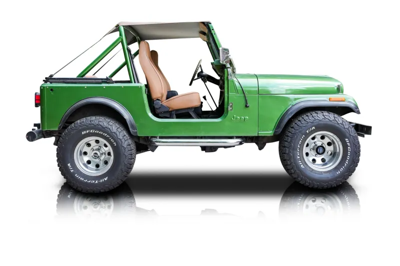An incredible side shot photo of aJeep CJ-7 that you should buy.