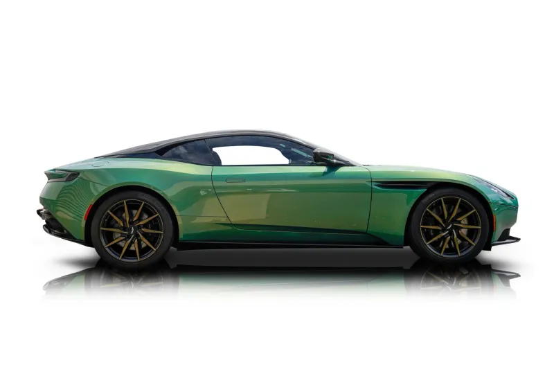 An incredible side shot photo of aAston Martin DB11 that you should buy.