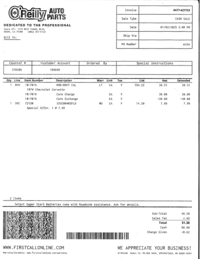 Service record 1 of 3