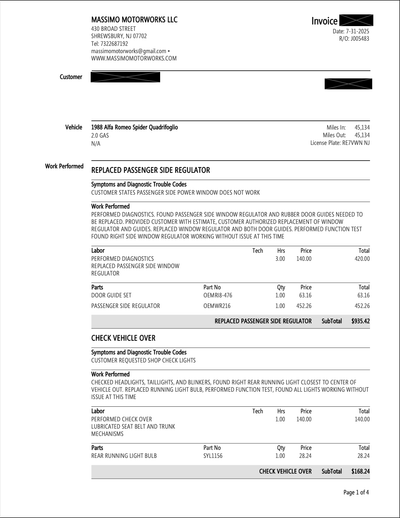 Service record 1 of 5
