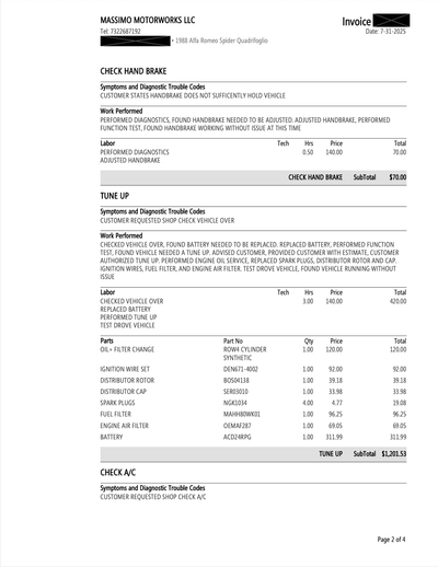 Service record 2 of 5