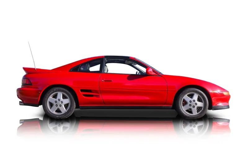 An incredible side shot photo of aToyota MR2 that you should buy.