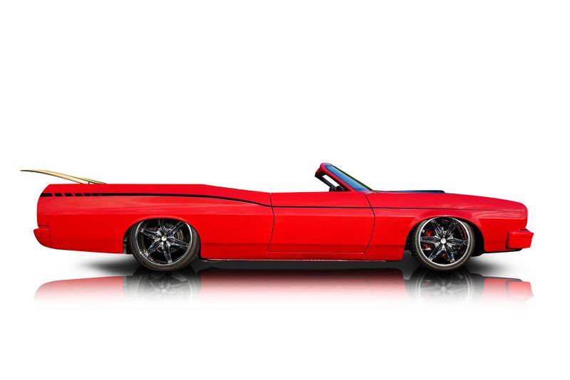 An incredible side shot photo of aFord Gran Torino that you should buy.