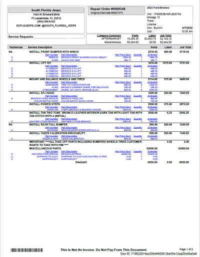 Service record 1 of 5