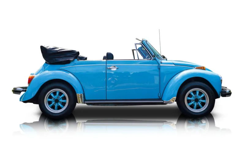An incredible side shot photo of aVolkswagen Super Beetle that you should buy.