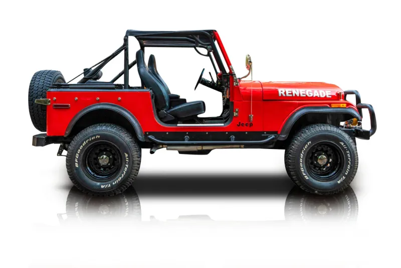 An incredible side shot photo of aJeep CJ-7 that you should buy.
