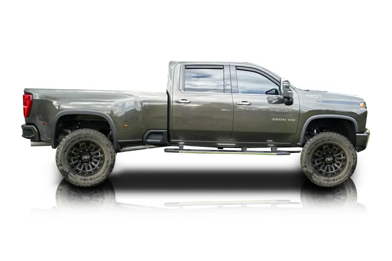 An incredible side shot photo of aChevrolet Silverado 3500 HD that you should buy.
