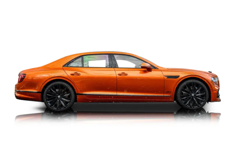 An incredible side shot photo of aBentley Flying Spur that you should buy.