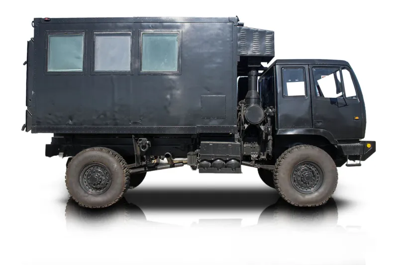 An incredible side shot photo of aStewart & Stevenson M1079 that you should buy.