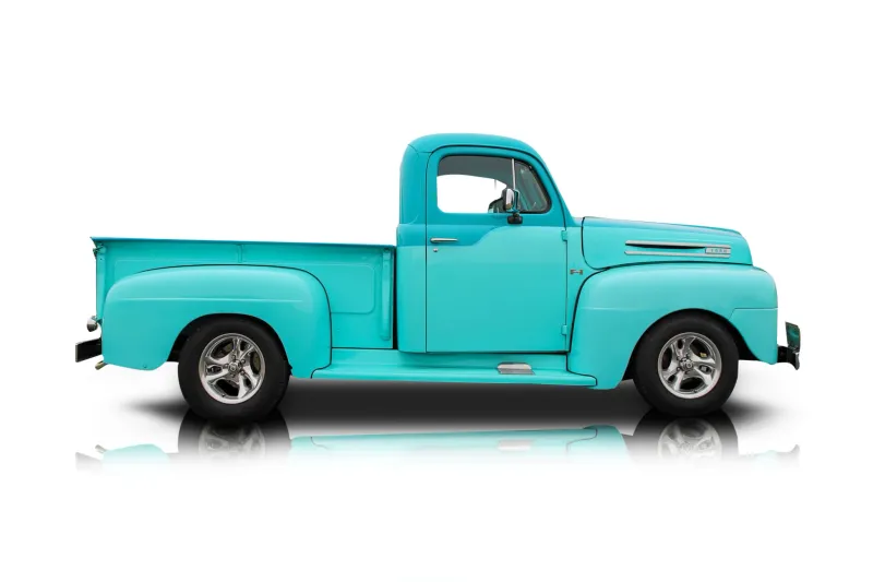 An incredible side shot photo of aFord F-1 that you should buy.