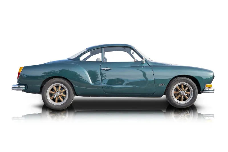 An incredible side shot photo of aVolkswagen Karmann Ghia that you should buy.