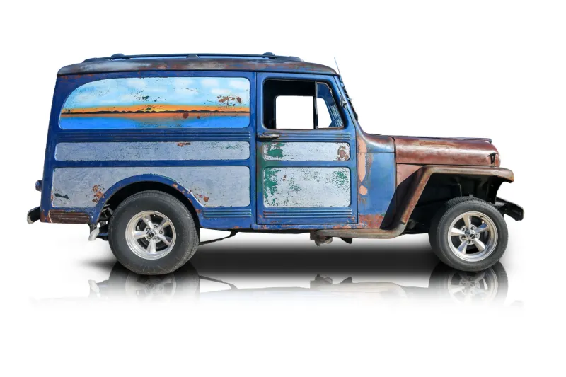An incredible side shot photo of aWillys Station Sedan that you should buy.