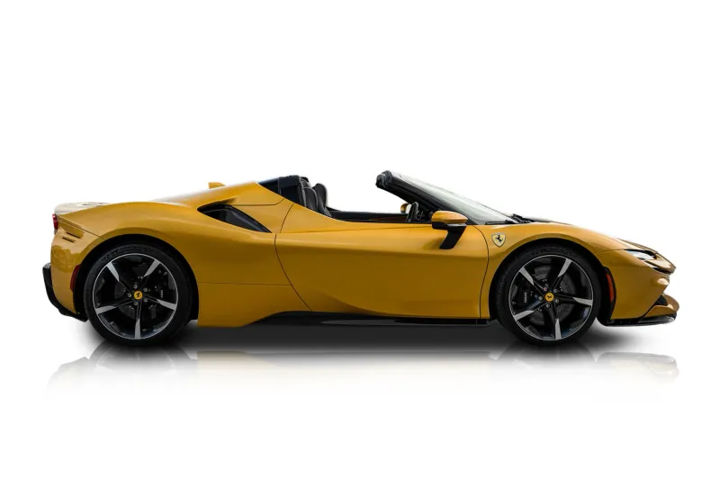 An incredible side shot photo of aFerrari SF90 that you should buy.