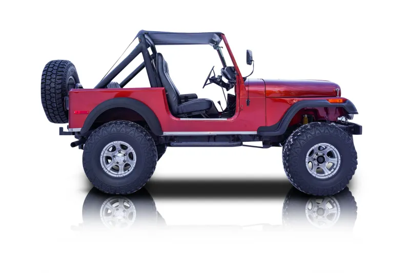 An incredible side shot photo of aJeep CJ-7 that you should buy.