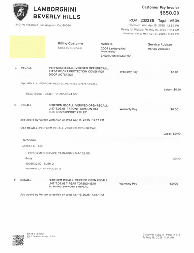 Service record 10 of 23