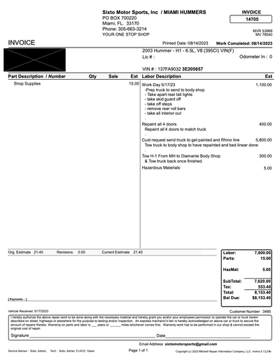 Service record 1 of 7