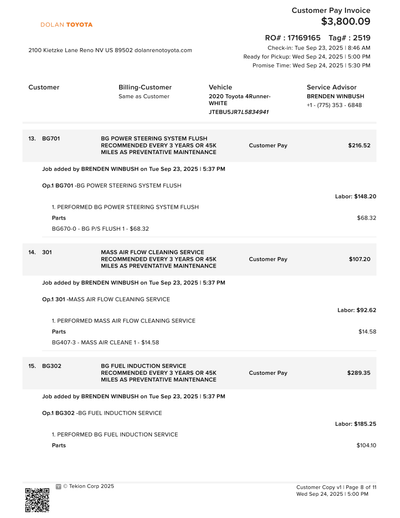 Service record 30 of 32