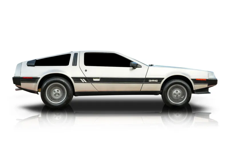 An incredible side shot photo of aDeLorean DMC 12 that you should buy.