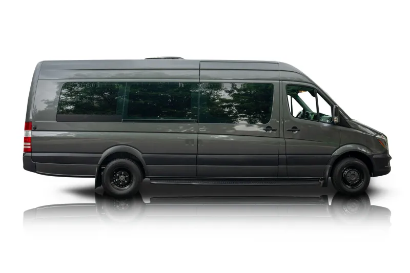 An incredible side shot photo of aMercedes-Benz Sprinter 3500 that you should buy.