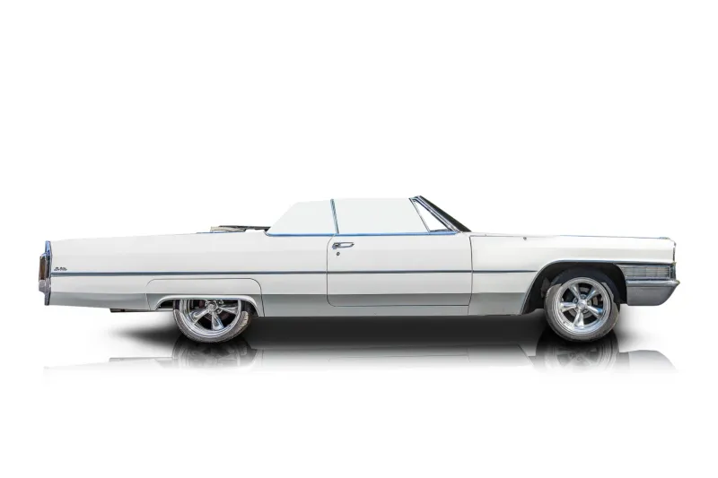 An incredible side shot photo of aCadillac DeVille that you should buy.