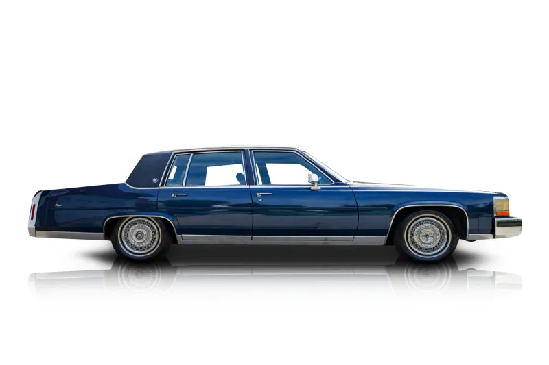 An incredible side shot photo of aCadillac Brougham that you should buy.