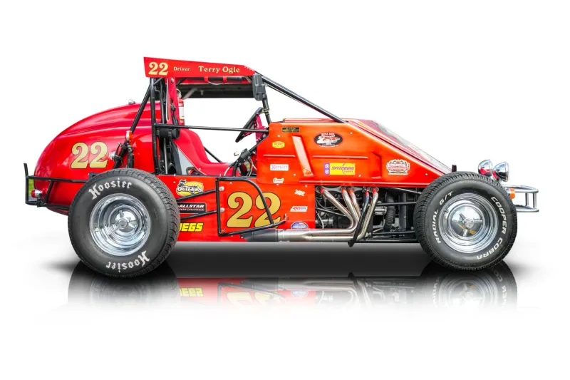 An incredible side shot photo of aTrevis Sprint Car that you should buy.