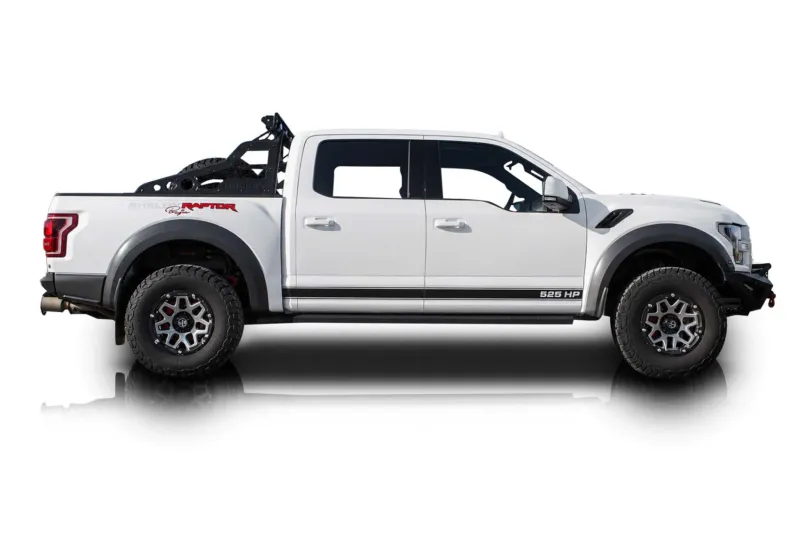 An incredible side shot photo of aFord F-150 that you should buy.