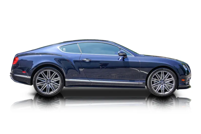 An incredible side shot photo of aBentley Continental that you should buy.