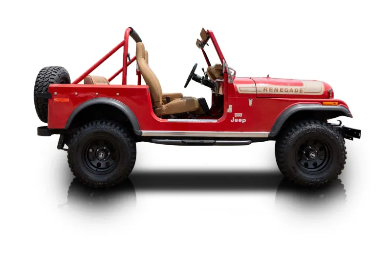 An incredible side shot photo of aJeep CJ-7 that you should buy.