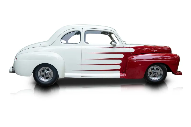 An incredible side shot photo of aFord Super Deluxe that you should buy.